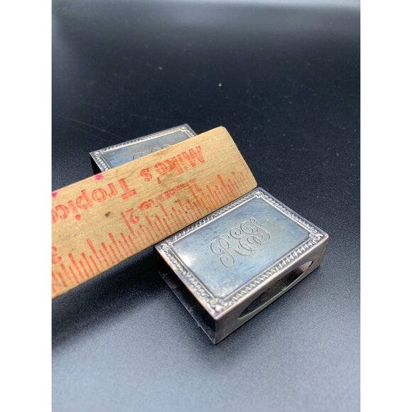 BIRKS Sterling Silver pair of Matchboxes Engraved R E F - Picture 6 of 7
